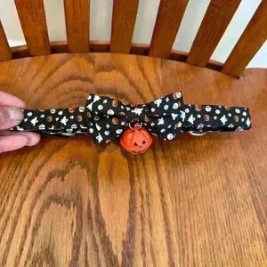 🌈 6/$60, NWT, Jingle Bell, Halloween, Pumpkin Dog Adjustable Collar, Black, 20”